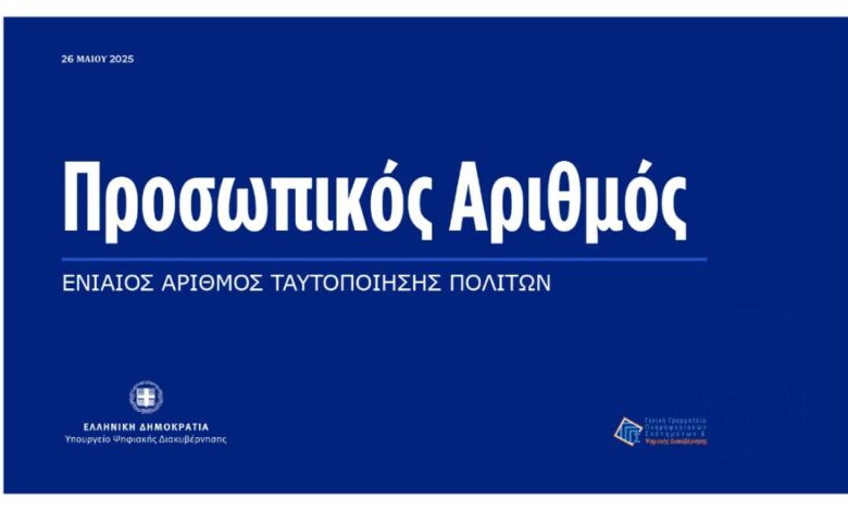 Προσωπικός Αριθμός: Επίσημα από σήμερα στη ζωή μας - Πώς τον δημιουργούμε - Ο Π.Α. μέσα από 34 ερωτοαπαντήσεις