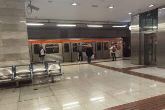 Εργασίες στις ράγες της Γραμμής 3 - Προσωρινή λεωφορειακή γραμμή 
