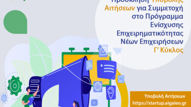 Δήμος Αιγάλεω: Πρόγραμμα Ενίσχυσης Νέων Επιχειρήσεων