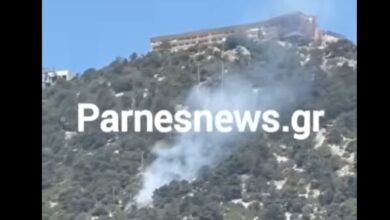 Φωτιά τώρα στην Πάρνηθα: Ισχυρές δυνάμεις της πυροσβεστικής και εναέρια μέσα